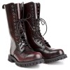 Boots Cuir Bordeaux