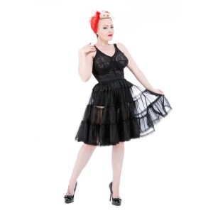 Jupon Vintage Tulle Noir Haute Qualité