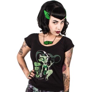 T-shirt Dead Riot Girl Rot n Rule
