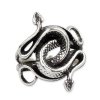 Bague Double Serpents en Acier inoxydable