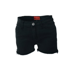 Short Denim Noir Taille Basse
