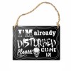 Plaque en Acier Emaillé I m Already Disturbed