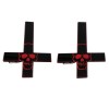 barrettes croix inversée crâne