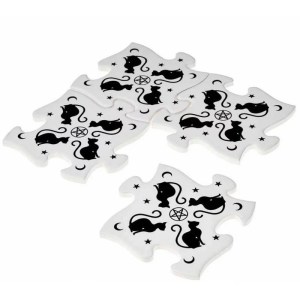 Puzzle Black Cat Dessous de verres
