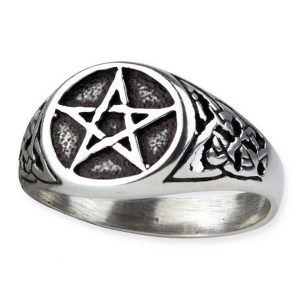 Bague Pentagramme Celtique en Argent