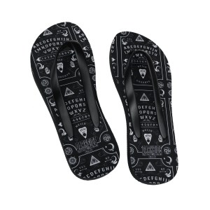 Tongs Noires Imprimées Ouija Board