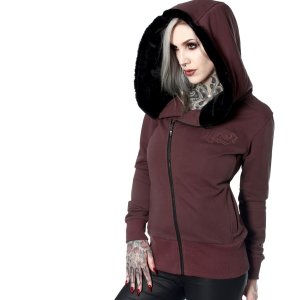 Veste à Capuche Zippée Mauve Design Hyraw