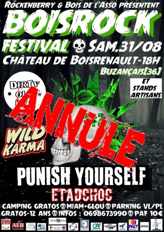 Boisrock Festival 2019 annulé