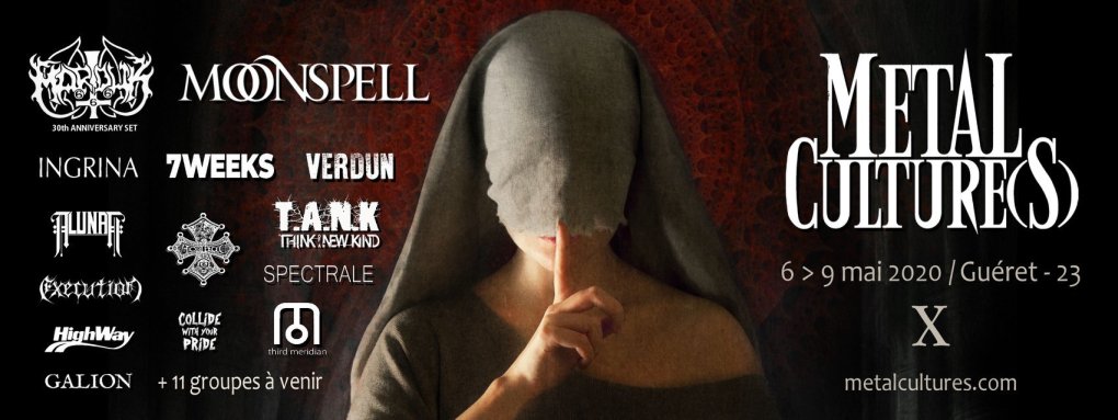 Découvrez le programme du Metal Cukture(S) X qui se déroulera du 6 au 9 mai 2020 à Guéret 23.