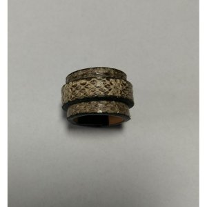 Bague Cuir Serpent beige