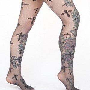 Collant Nylon Croix Noire Haute Qualité