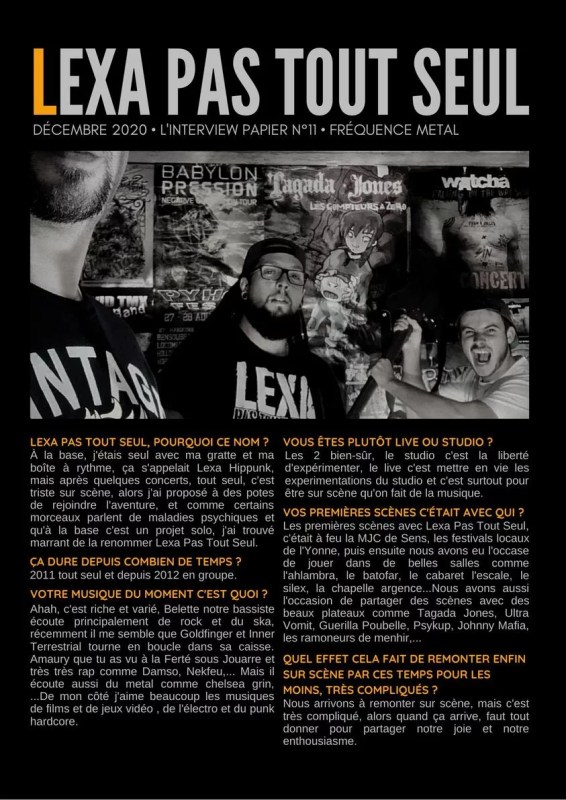 Fréquence Metal Article Interview LPTS