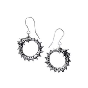 Boucles pour Oreilles Dragon Serpent en Etain