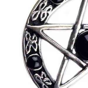 Pendentif Pentagramme Bronze et Onyx
