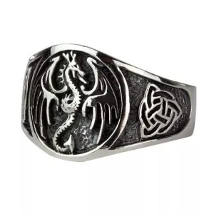 Bague Dragon Acier
