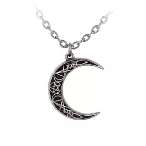Pendentif Croissant de Lune en étain
