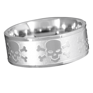 Bague Crânes Crossbones en Acier inoxydable