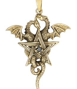 Pendentif Double Dragon en Bronze