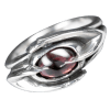 Bague Oeil Grenat en Argent