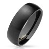 bague noire mat brossée