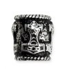 Bijou de barbe cheveux Marteau de Thor en Bronze Argenté
