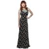 Robe Longue Noire Bats Blanches