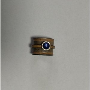 Bague Cuir beige et Pierre