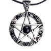 Pendentif Pentagramme Bronze et Onyx