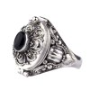 Bague poison en argent avec onyx