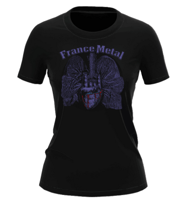 T Shirt Girly Heart Of Metalhead France Metal