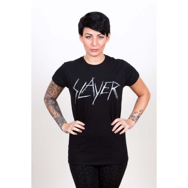 T-shirt Slayer Girly Scratchy Logo
