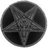 patch goathead pentagramme noir