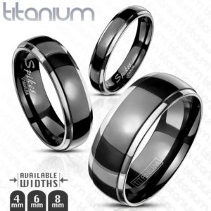 Bague titane deux nuances