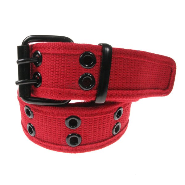 ceinture militaire coton rouge