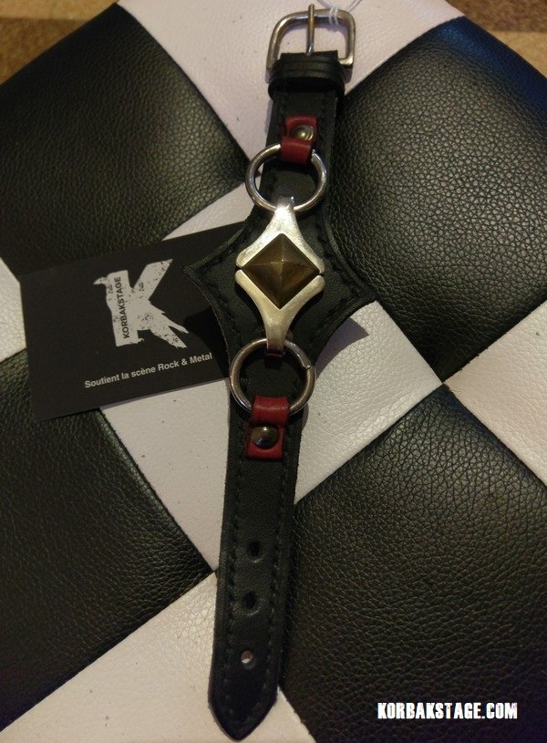Bracelet Gothic Cuir Noir