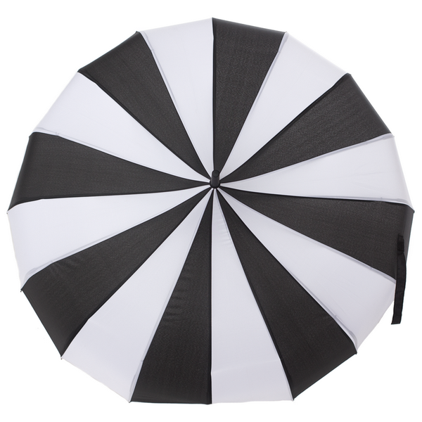 Parapluie Pagode Noir et Blanc Vintage Gothique