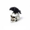Miniature Corbeau sur Crâne en Résine
