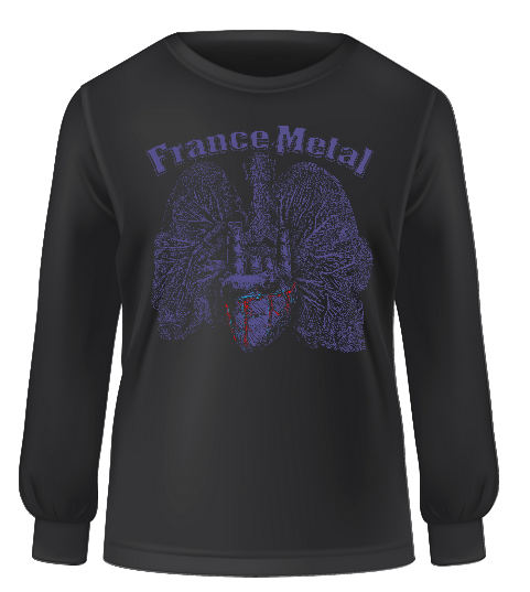 T Shirt Manches Longues Heart Of Metalhead France Metal